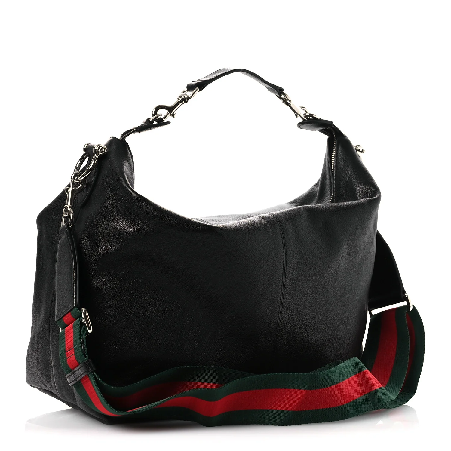 Grained Calfskin Medium Brea Crossbody Bag Black - Top Club