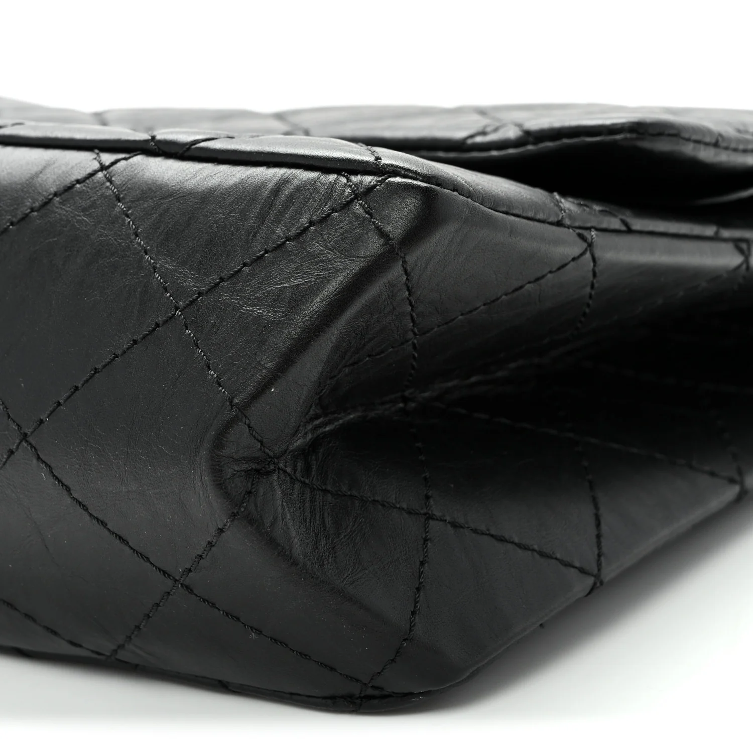Aged Calfskin Quilted 2.55 Reissue 227 Flap Black - Top Club