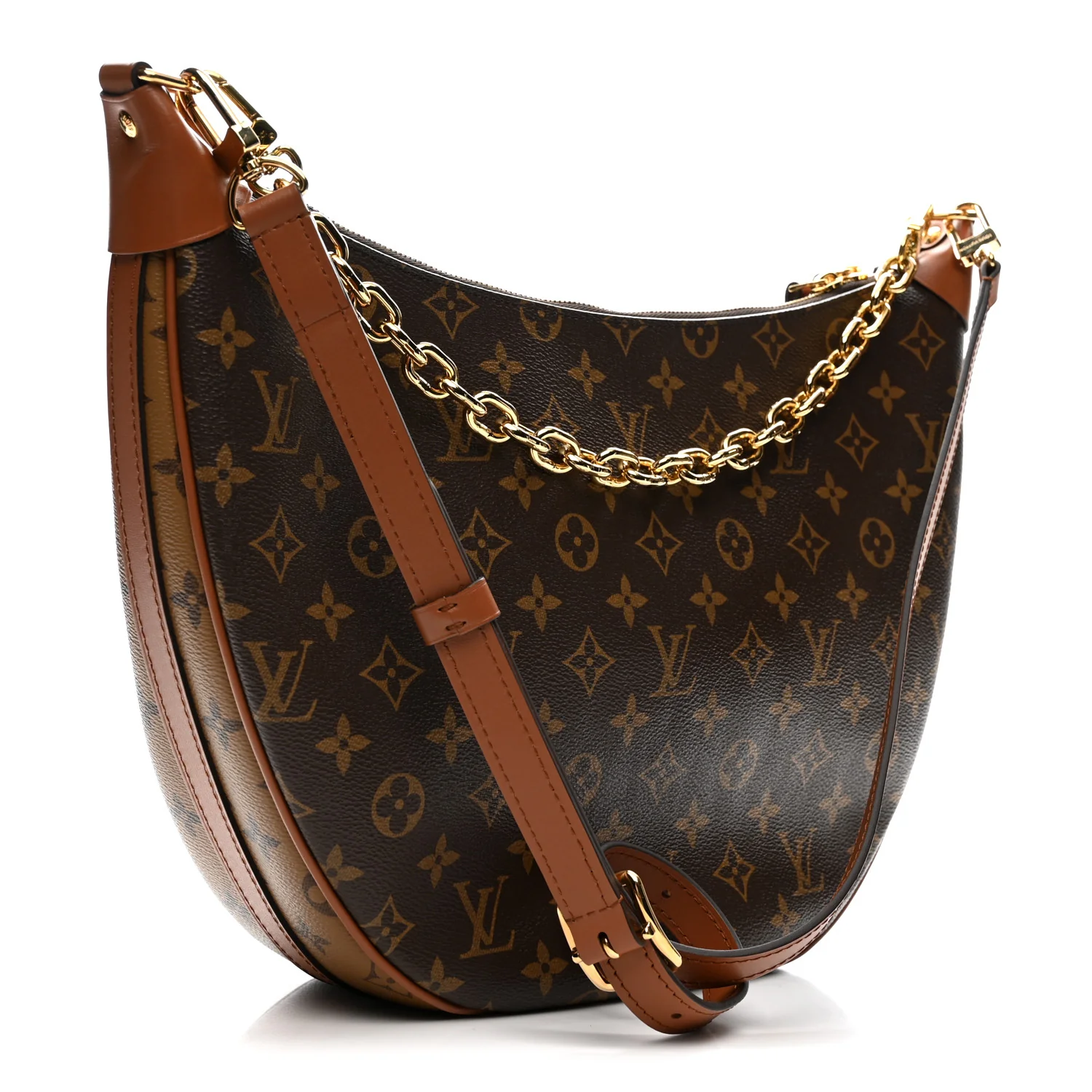 Reverse Monogram Loop Hobo - Top Club