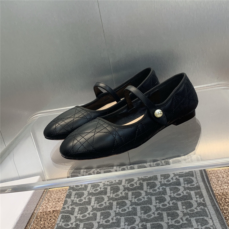 dior electric embroidered cannage pattern ballerina shoes - Sneaker Replica Workshop