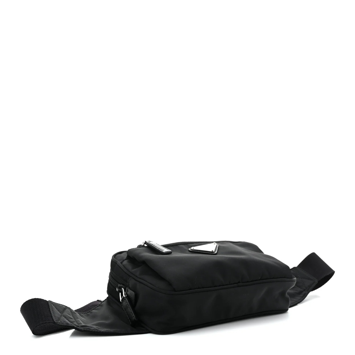 Re-Nylon Saffiano Belt Bag Black - Top Club