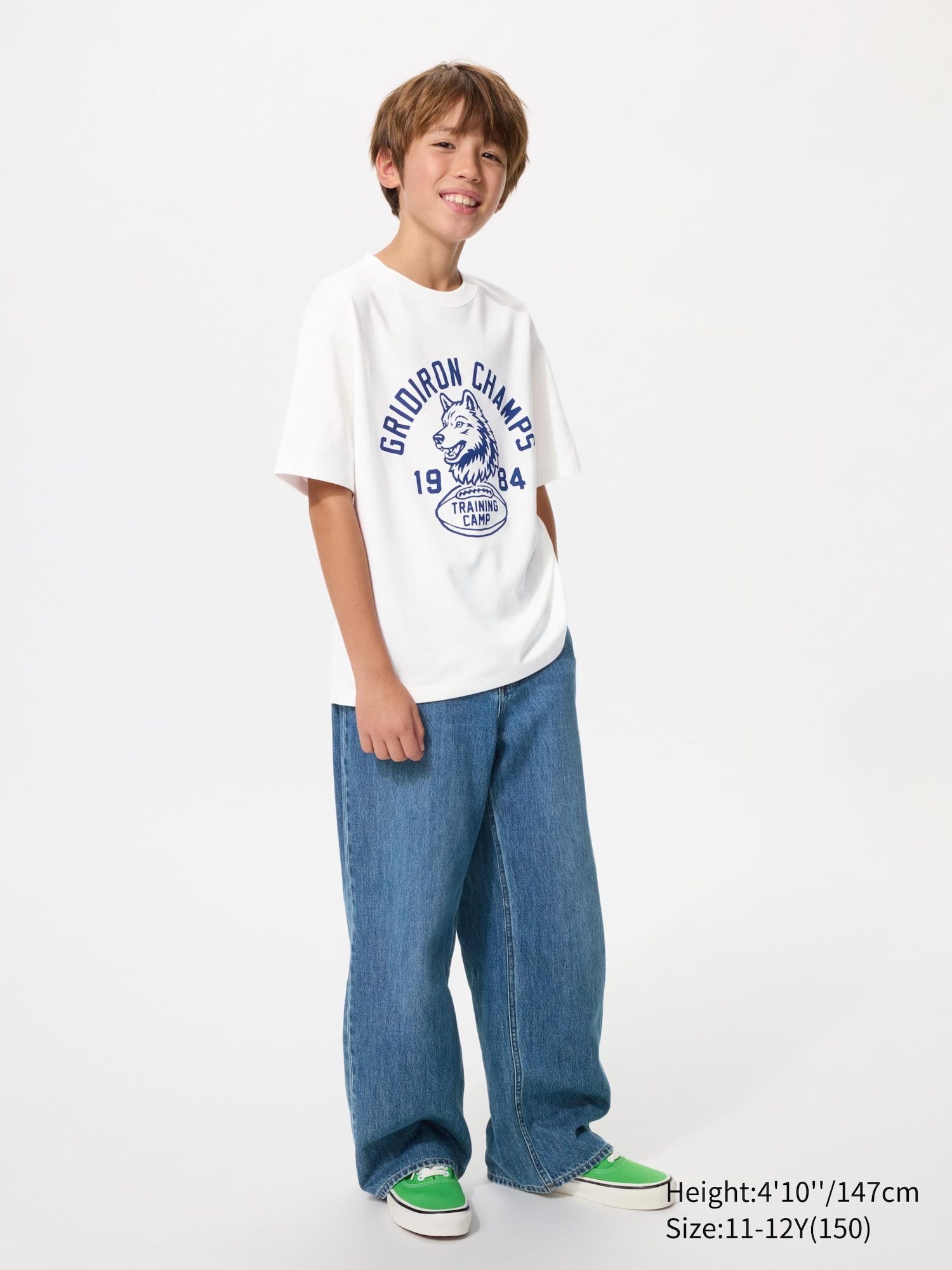 KIDS AIRism Cotton Graphic Crew Neck T-Shirt