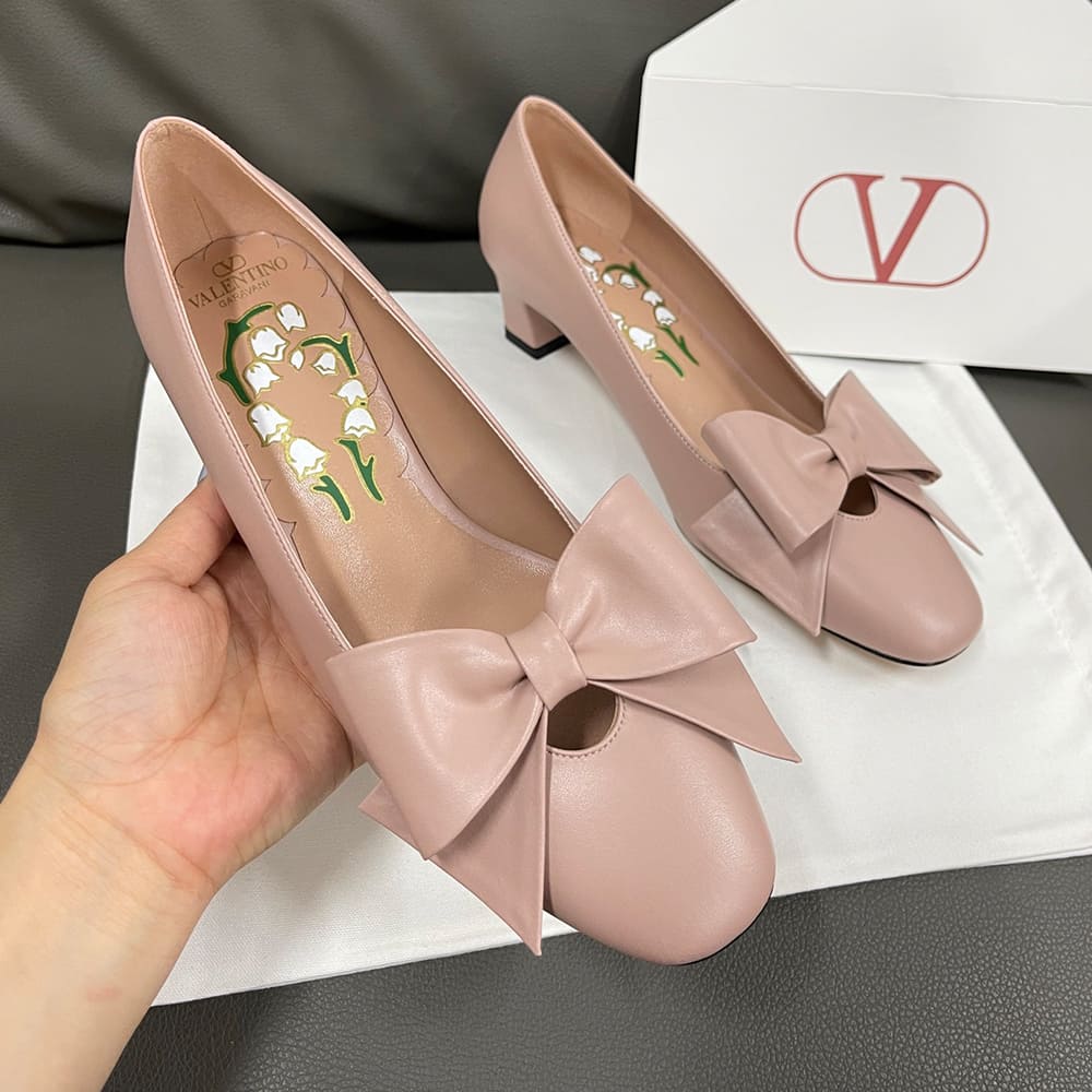 VALENTINO BOWOW sheepskin high heels (heel height 4.5 cm) - Top Club