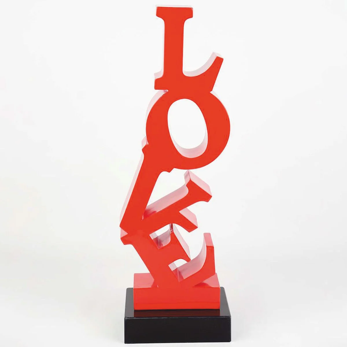Decorative Love Sculpture Red / Black H. 60 cm - Living Room & Desk Decoration