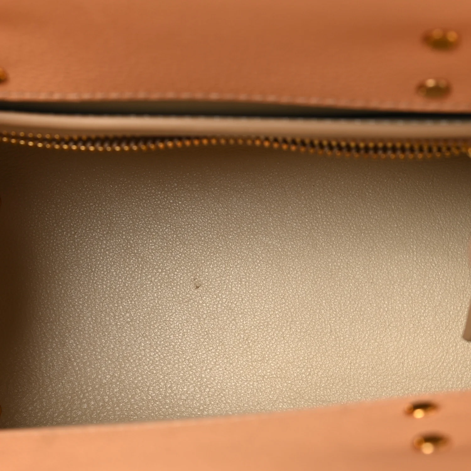 Grained Calfskin Mini Horizon Satchel Beige - Top Club