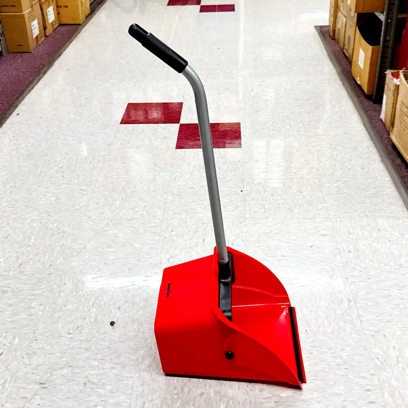 JUMBO RED PLASTIC LOBBY DUST PAN - Victorias Cleaning and Janitor