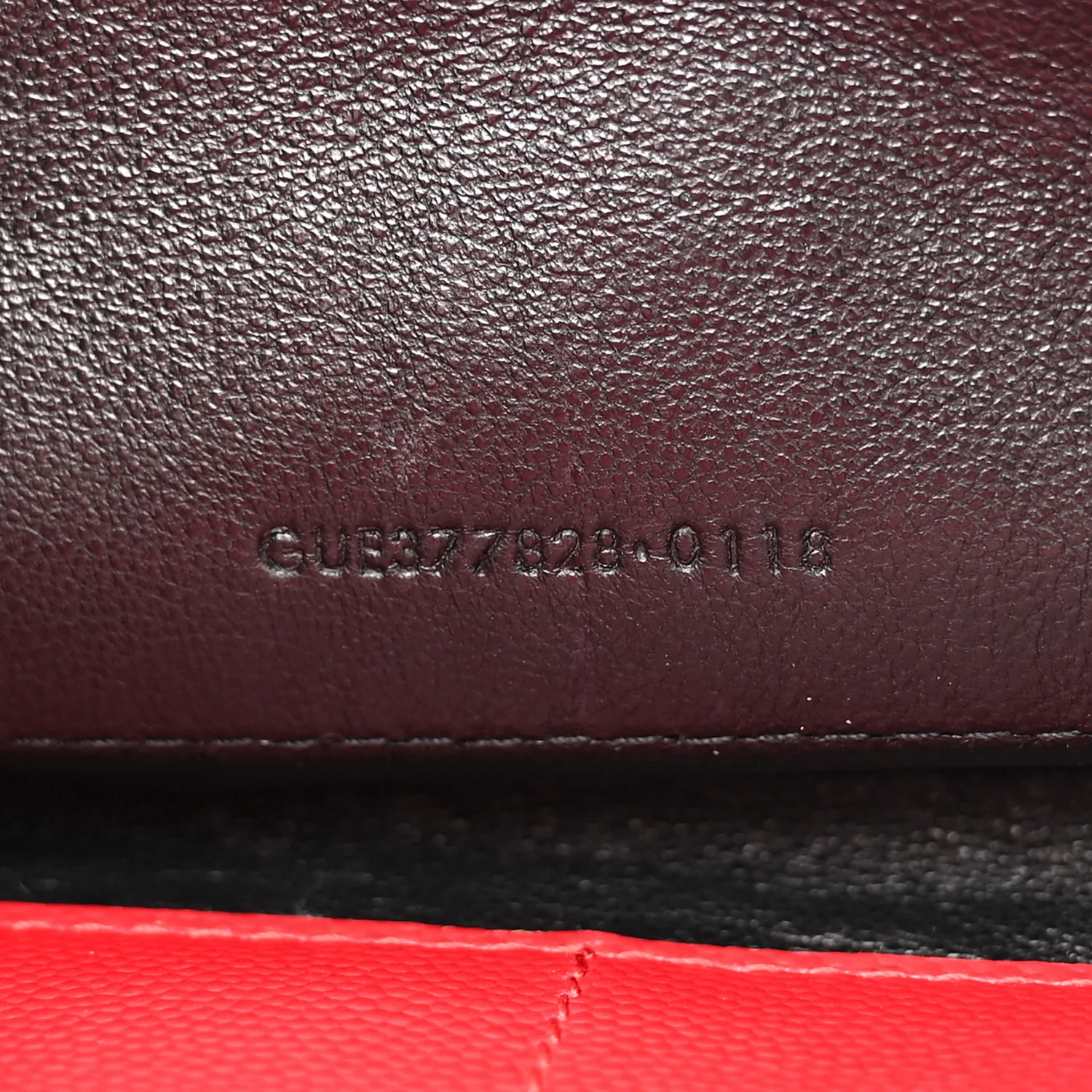 Grain De Poudre Matelasse Chevron Monogram Chain Wallet New Red - Top Club