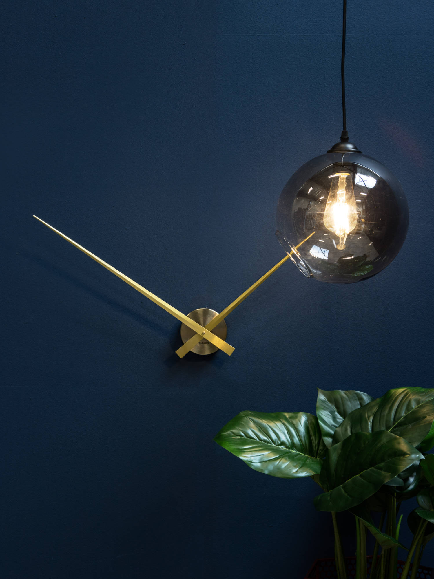 Wall clock Little Big Time metallic dark grey