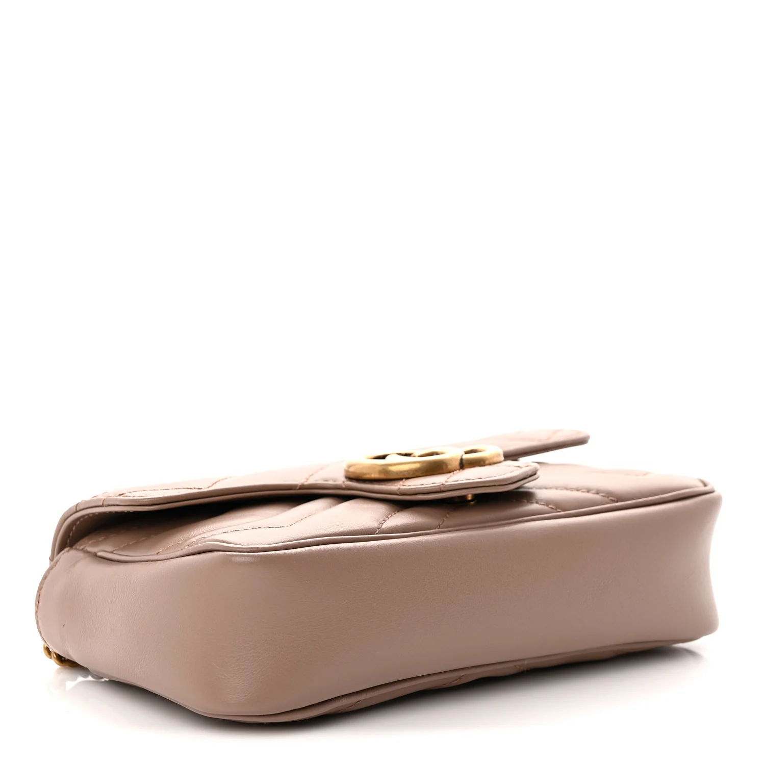 Calfskin Matelasse Super Mini GG Marmont Shoulder Bag Porcelain Rose - Top Club