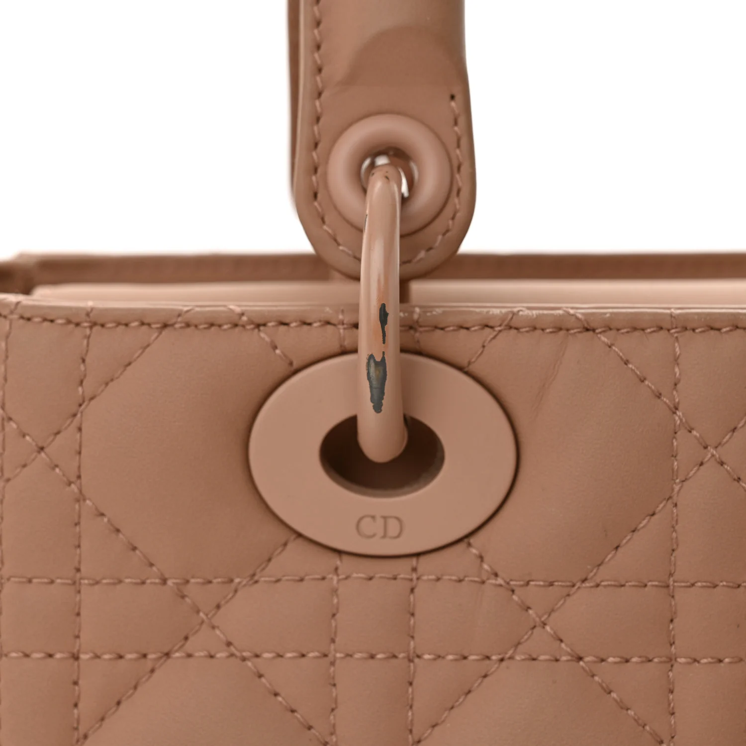 Ultra Matte Calfskin Cannage Medium Lady Dior Beige - Top Club