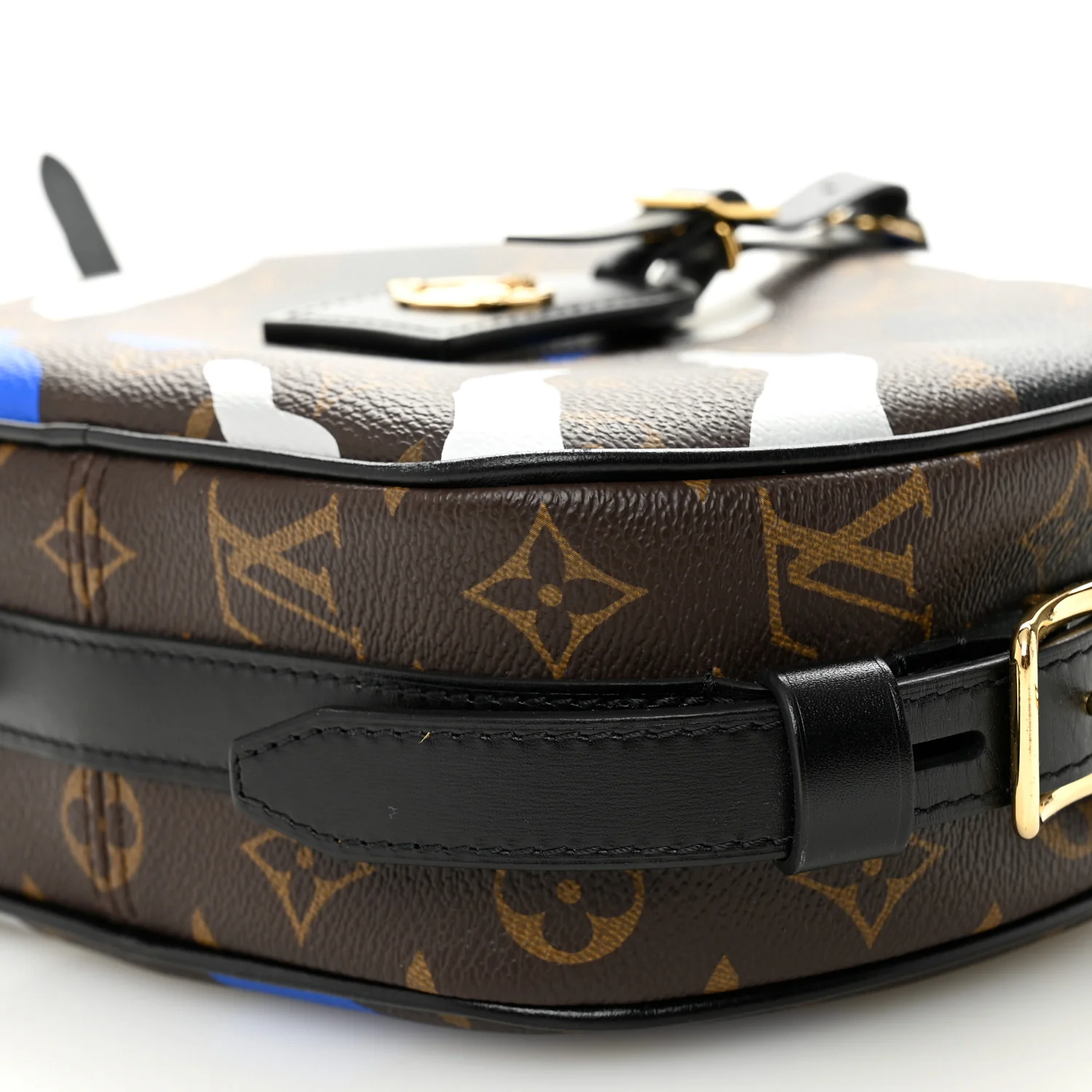X LOL Monogram Boite Chapeau Souple Blue Silver - Top Club