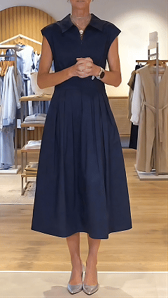 Women's Solid-color Shirt-collar Sleeveless Loose-fit Casual Cotton Dress - Nordfashionstorm - Women's Clothing, Fashion for You - Nordfashionstorm.com