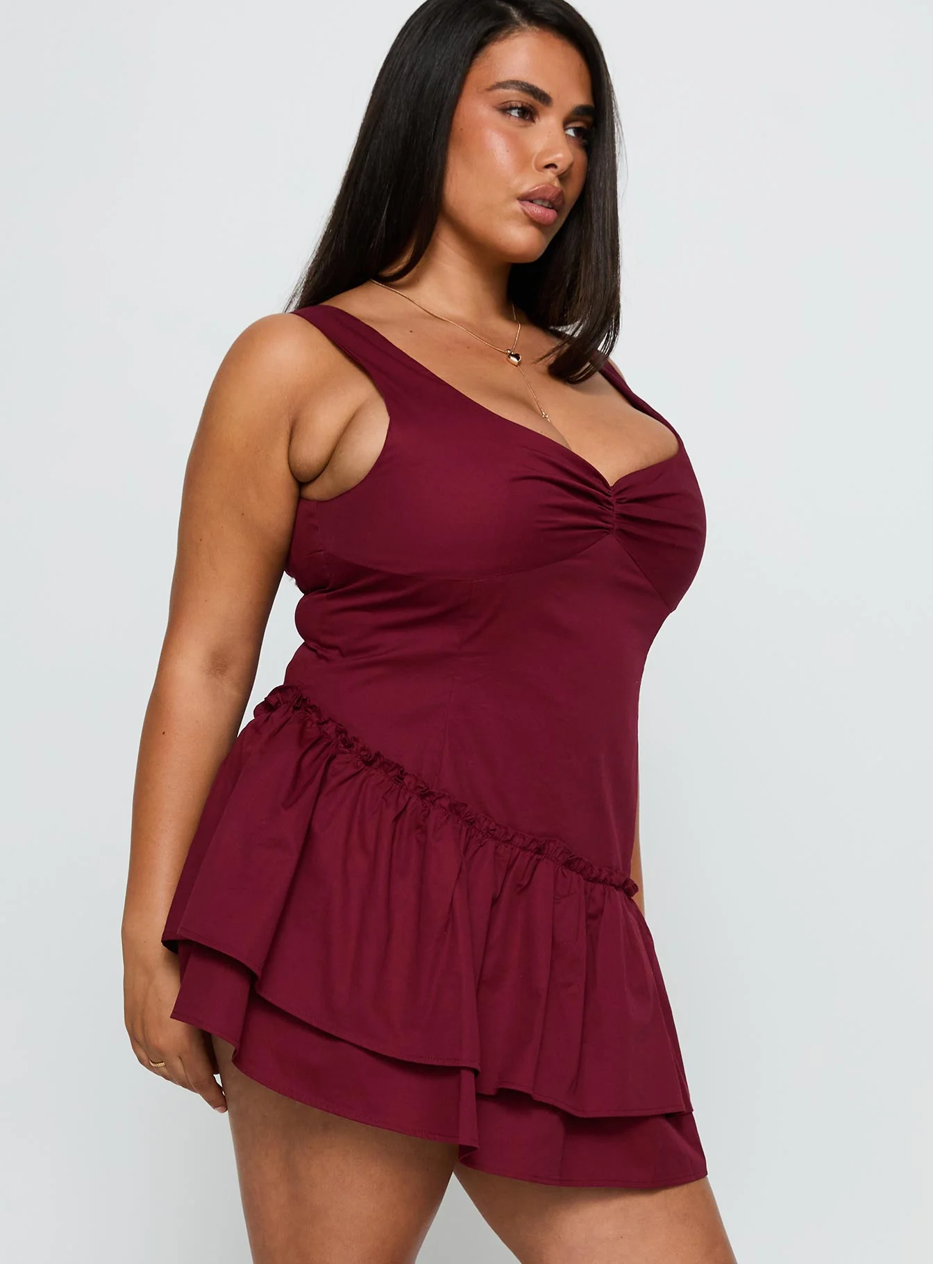 Shantelle Romper Burgundy Curve