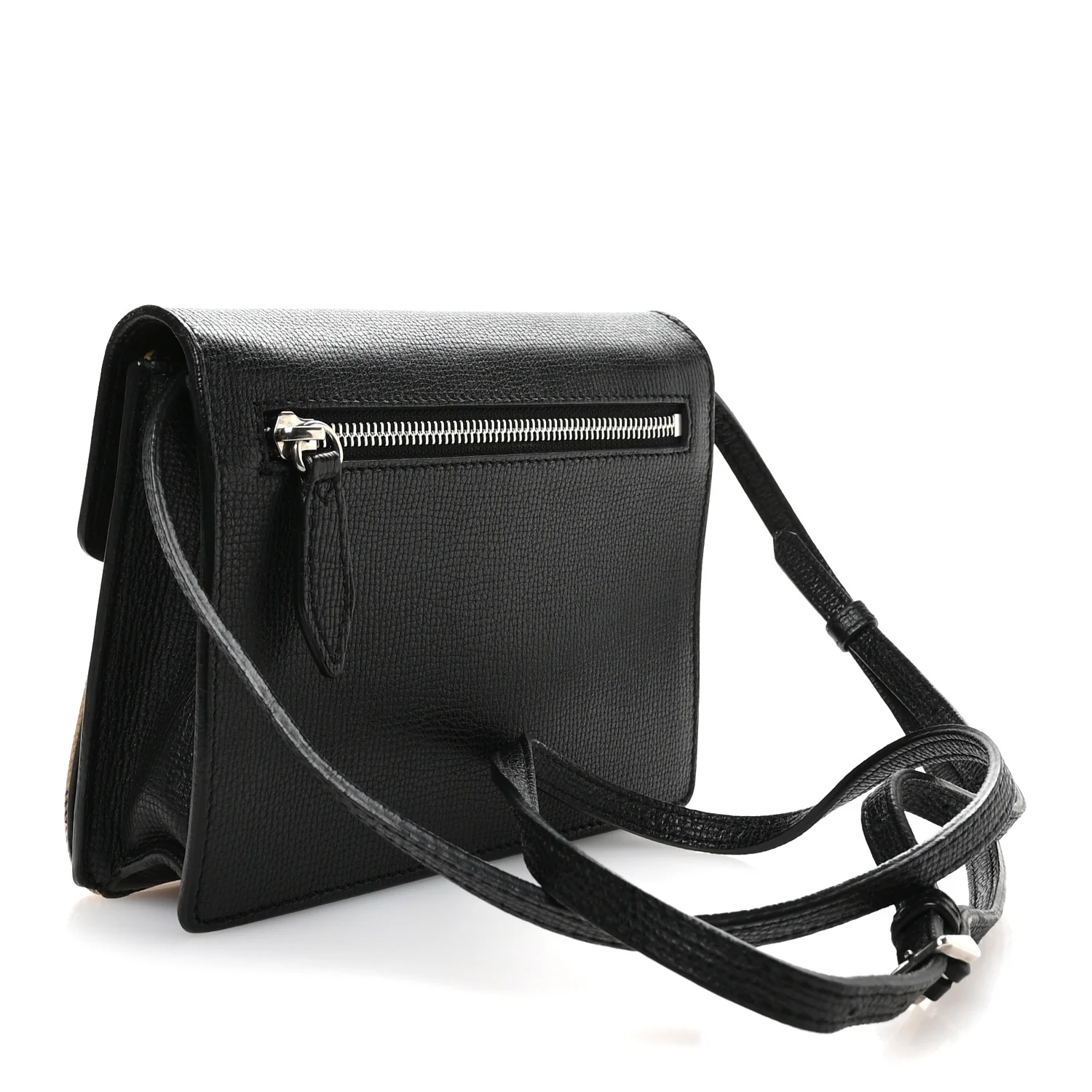 Derby Calfskin House Check Small Macken Crossbody Bag Black Archive Beige - Top Club