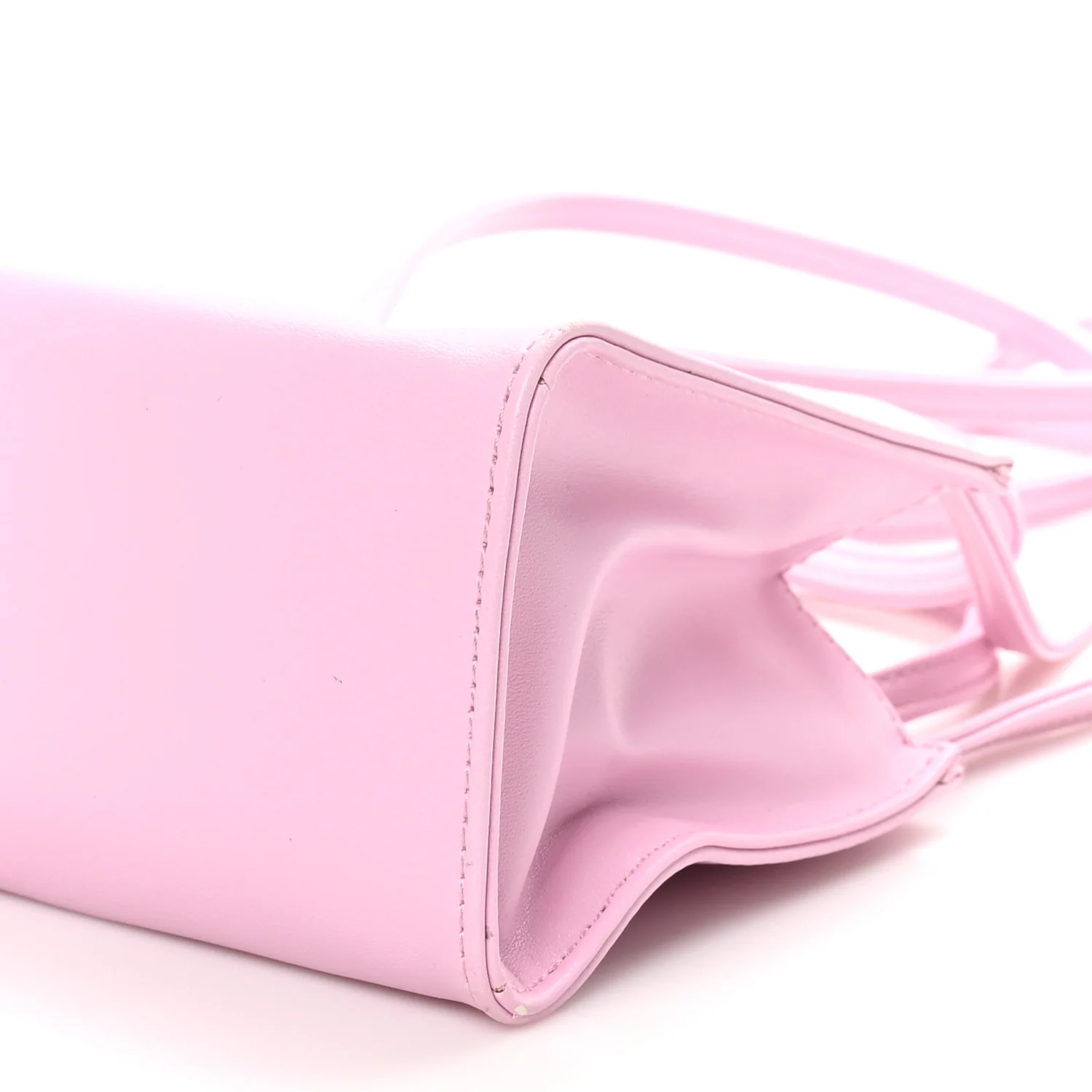 Vegan Leather Small Shopping Bag Bubblegum - Top Club