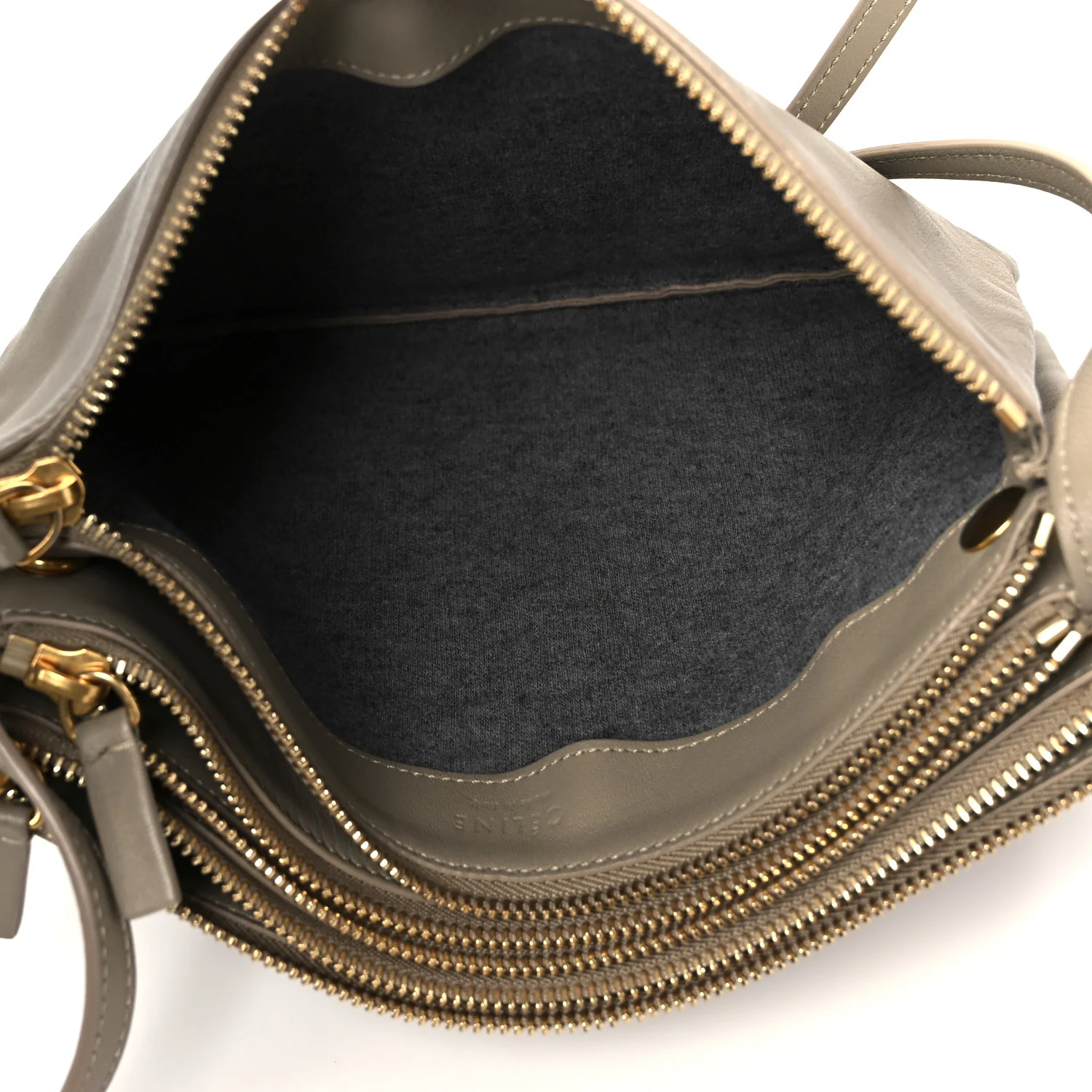 Lambskin Large Trio Crossbody Bag Beige - Top Club