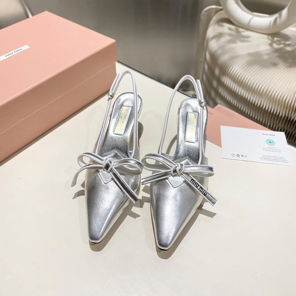 MiuMiu Nappa leather slingback pumps - Top Club
