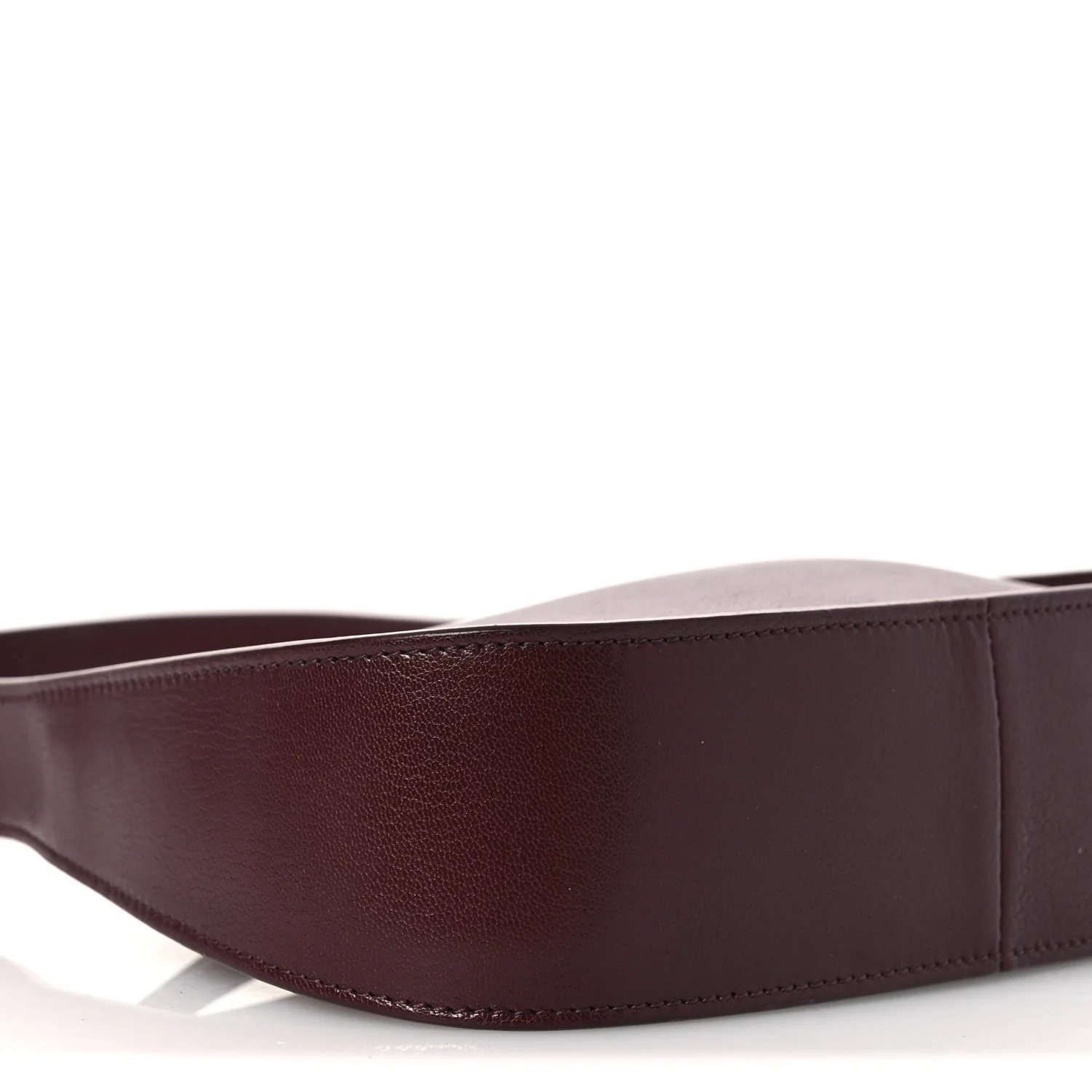 Grained Calfskin Half Moon Shoulder Bag Raisin - Top Club
