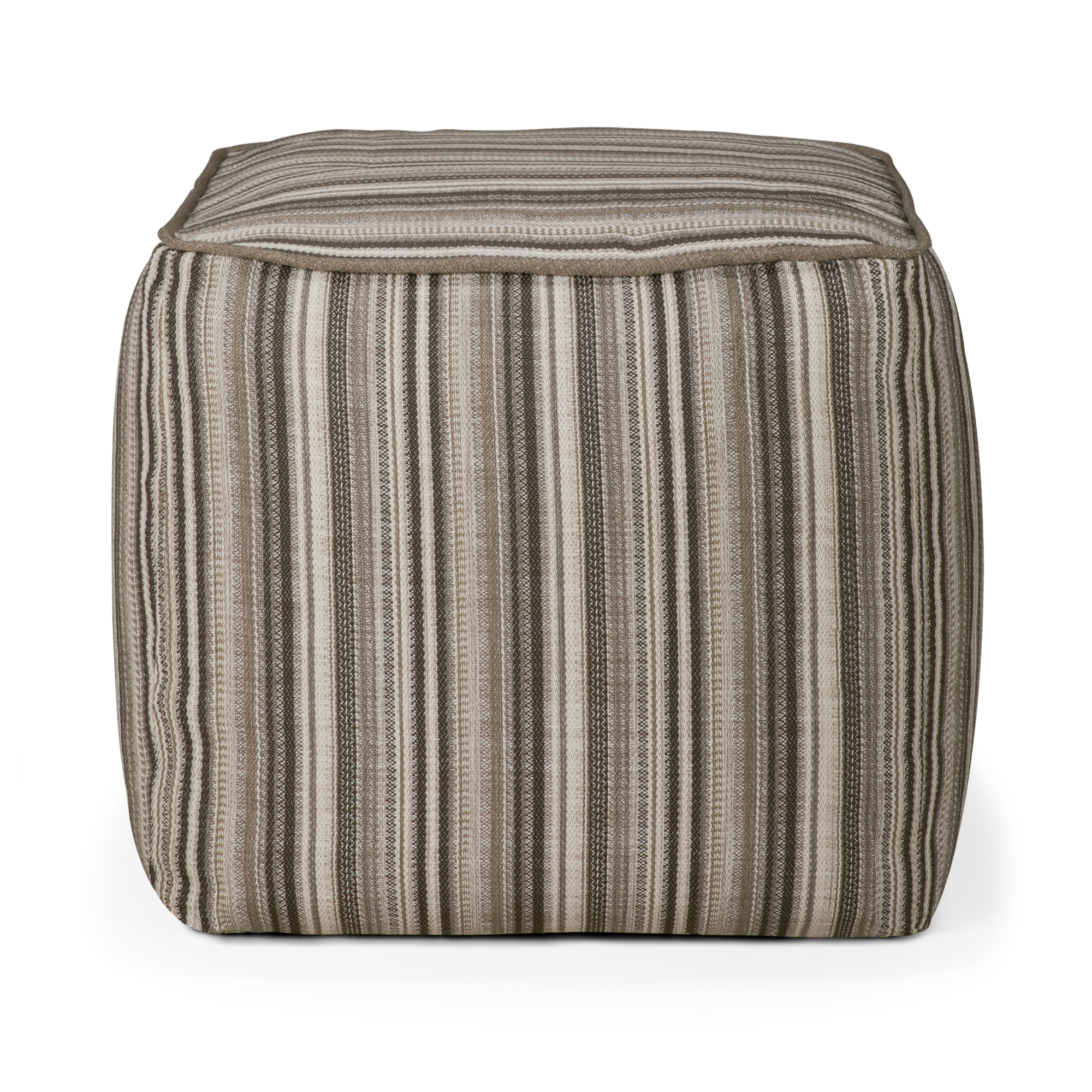 Poef Zahara outdoor grey stripe