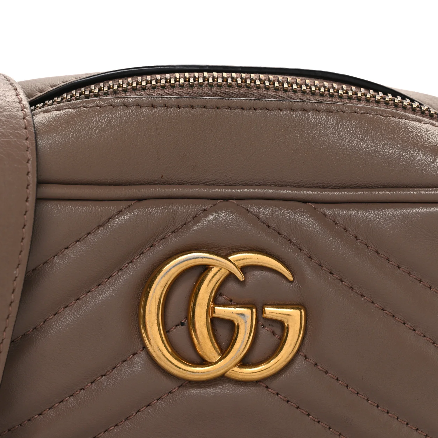 Calfskin Matelasse Mini GG Marmont Chain Shoulder Bag Porcelain Rose - Top Club