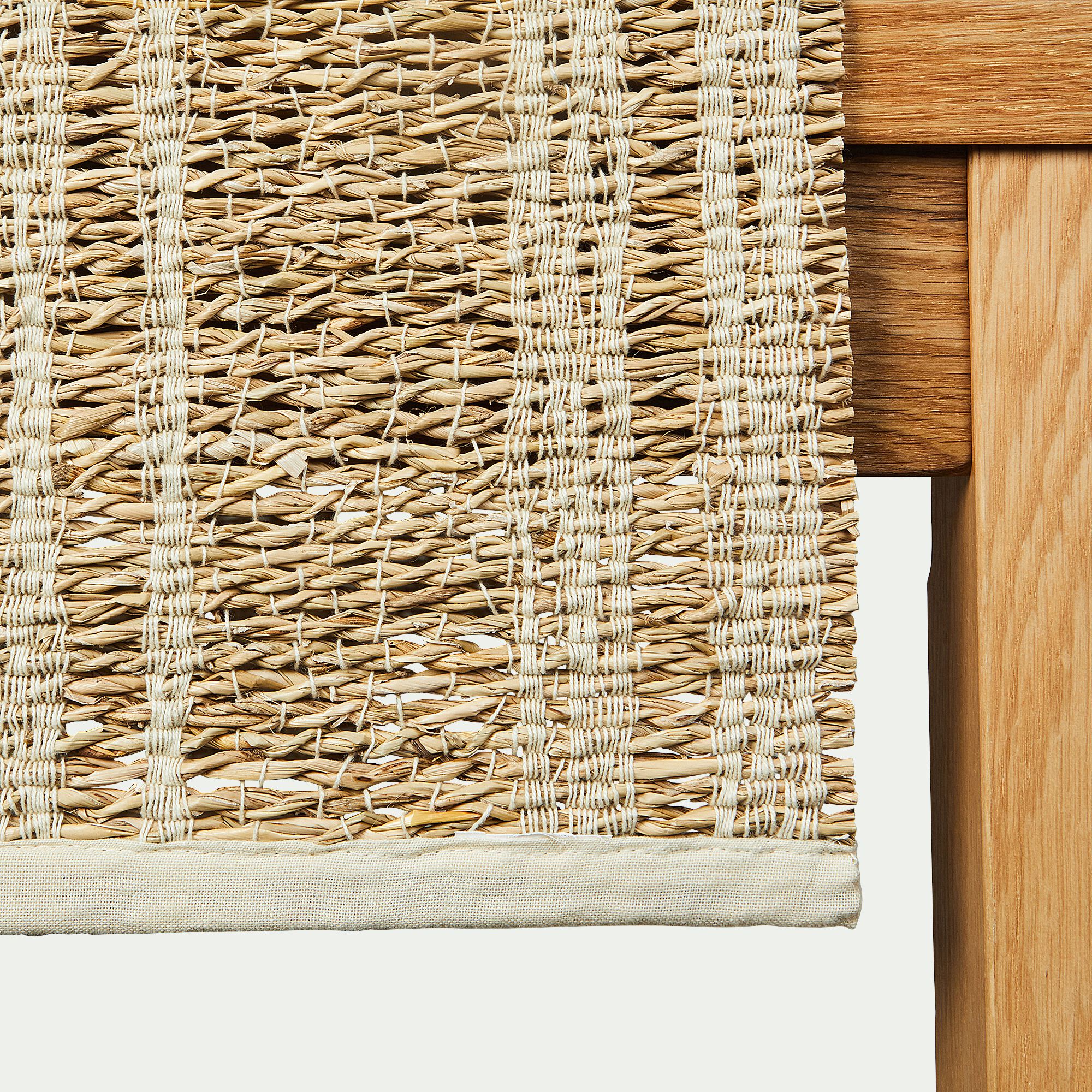 SONA - Chemin de table en paille et coton - naturel 50x150cm