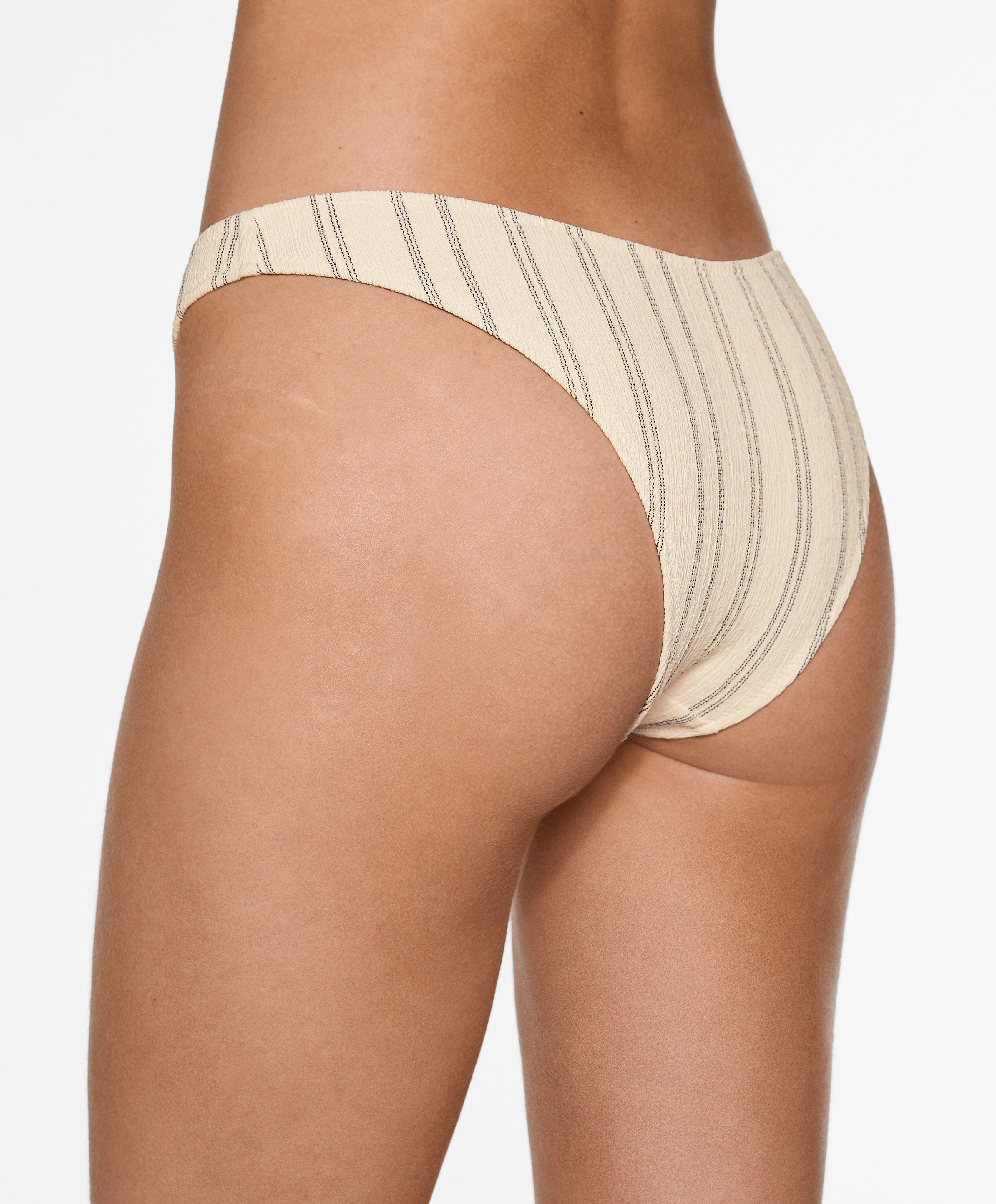 OYSHO Rustic stripe U-cut medium-coverage bikini briefs