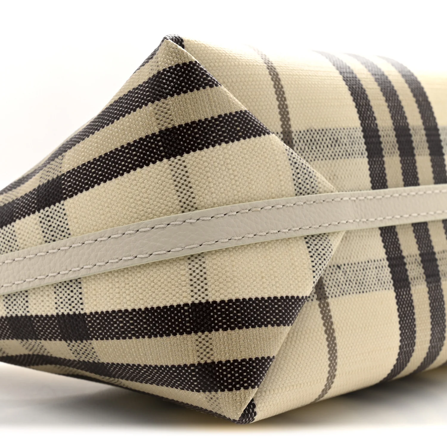 Coated Canvas Vintage Check Calfskin Mini Highlands Shoulder Bag Light Beige - Top Club