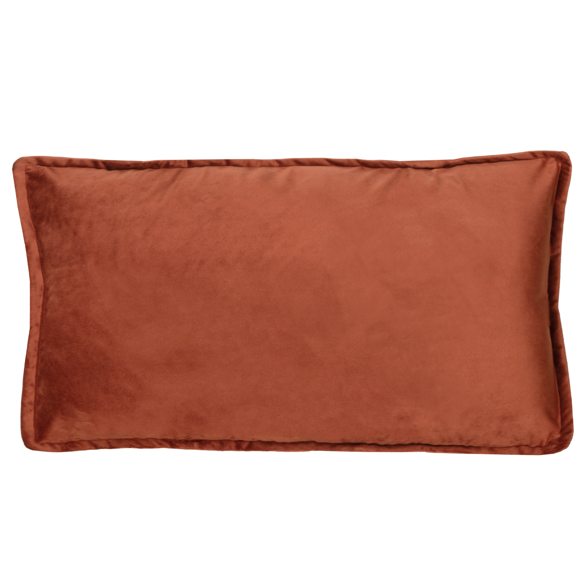 Sierkussen velours rand brick 56x38 cm