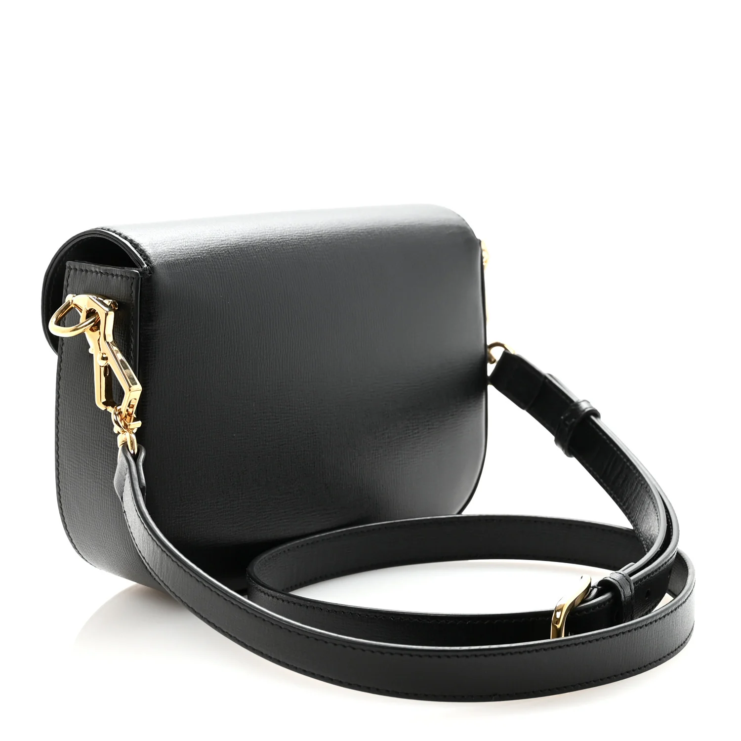 Azalea Calfskin Web Mini Horsebit 1955 Shoulder Bag Black - Top Club