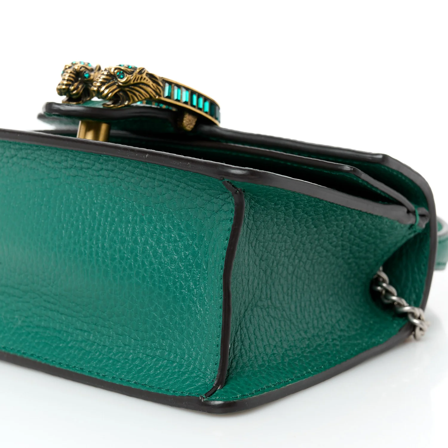 Dollar Calfskin Crystal Mini Dionysus Top Handle Bag Emerald - Top Club