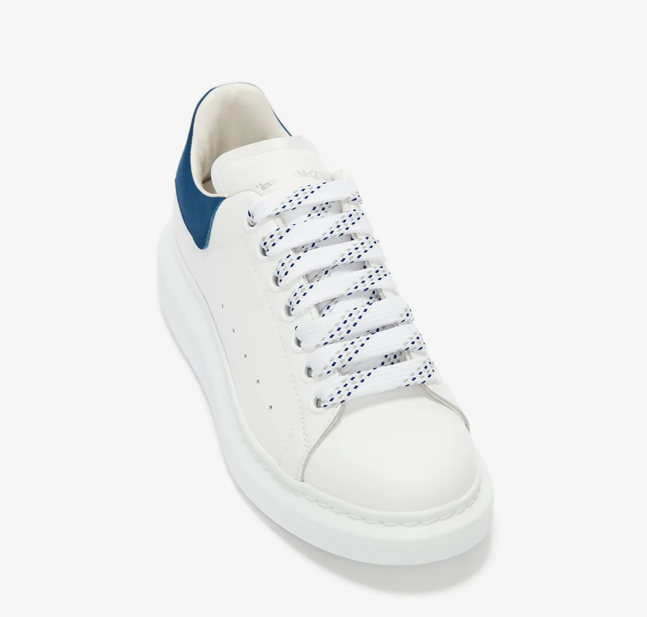 Alexander Mcqueen Men's Oversized Sneaker in White/paris Blue - Sneaker Replica Workshop