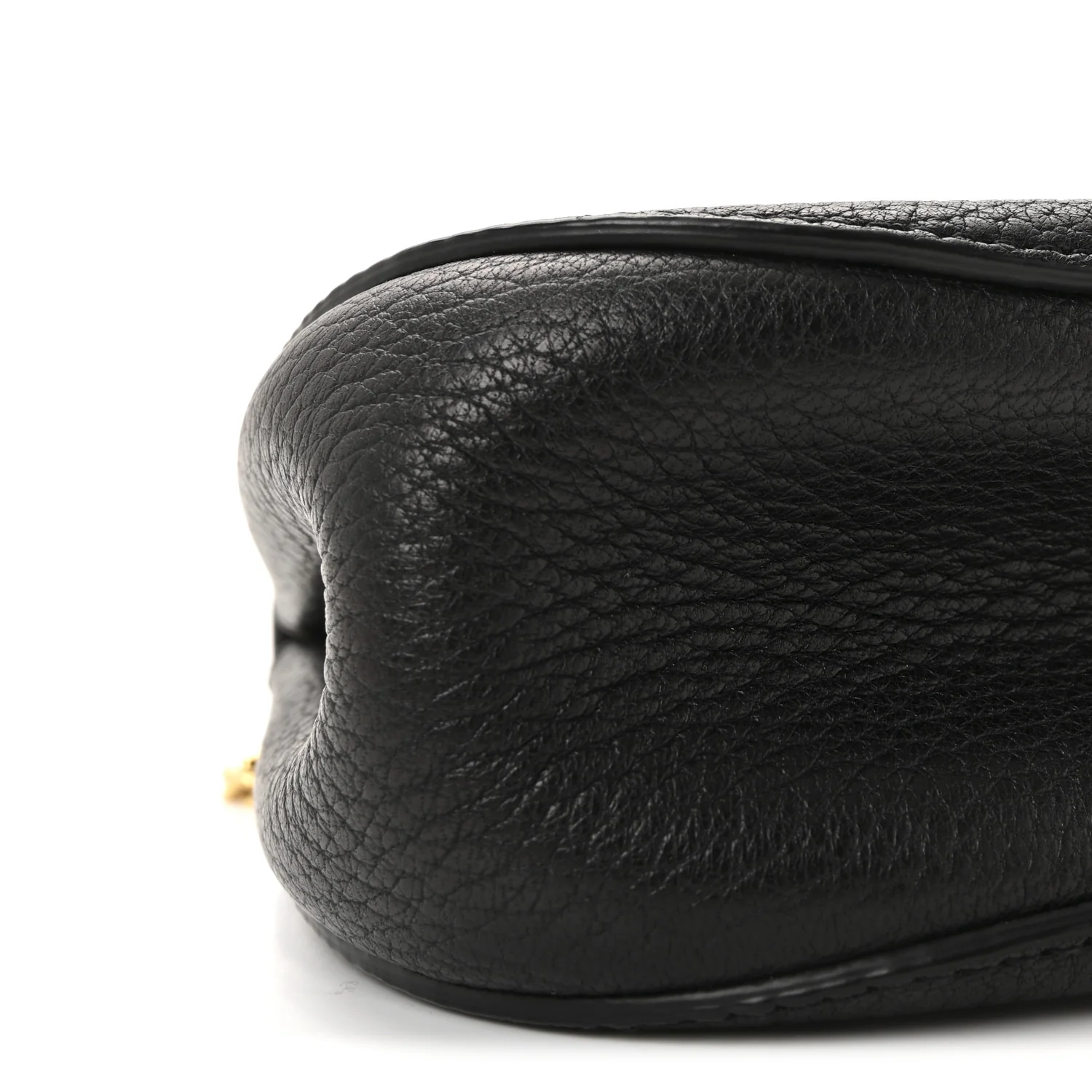 Grained Lambskin Nano Drew Shoulder Bag Black - Top Club
