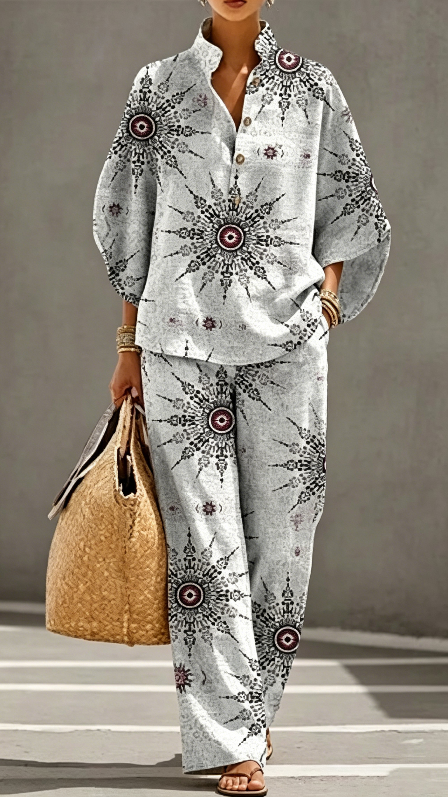 Women's Casual Art Print Suit - Nordfashionstorm - Women's Clothing, Fashion for You - Nordfashionstorm.com