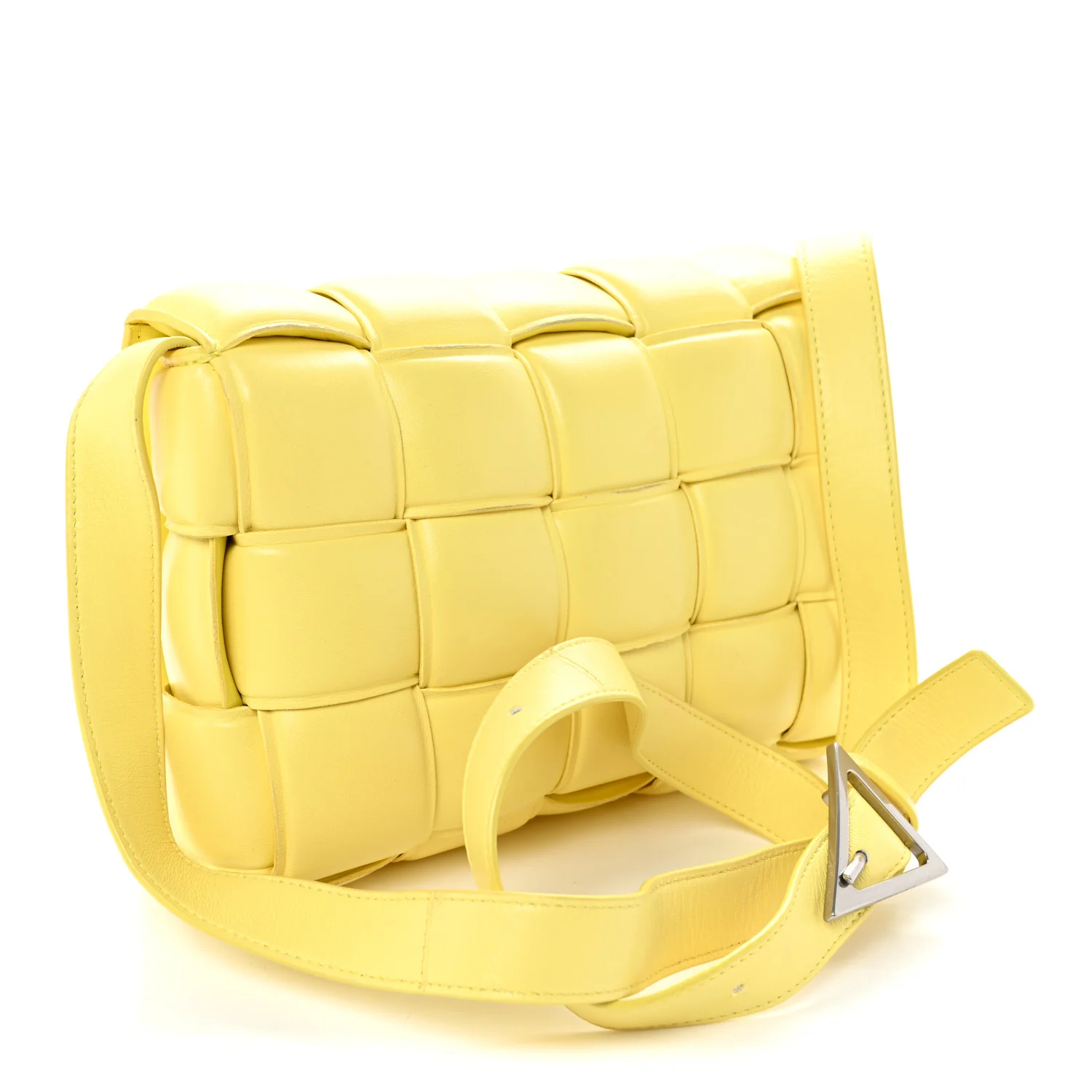 Nappa Maxi Intreccio Padded Cassette Crossbody Bag Sherbert - Top Club