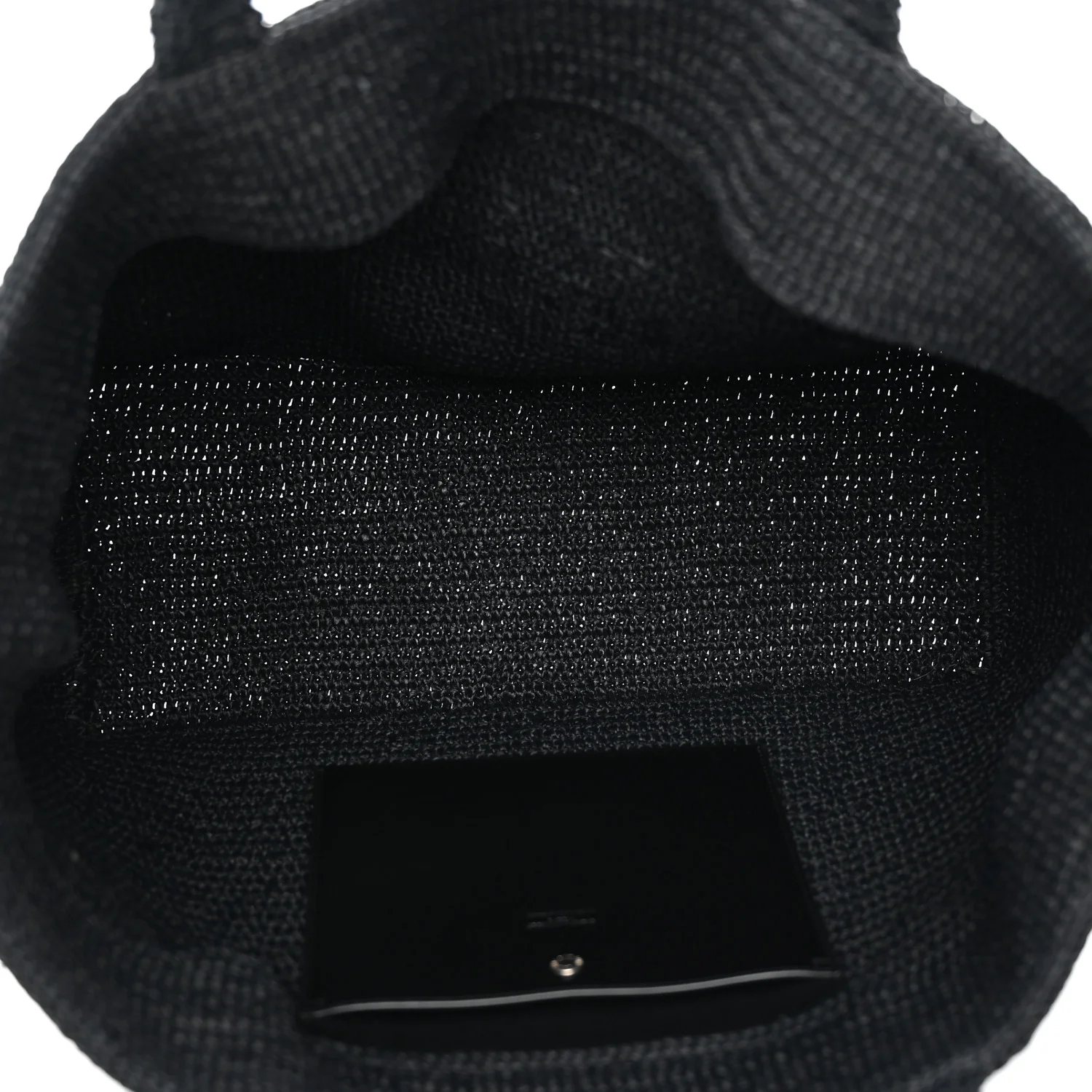 Raffia Wide Tote Black - Top Club
