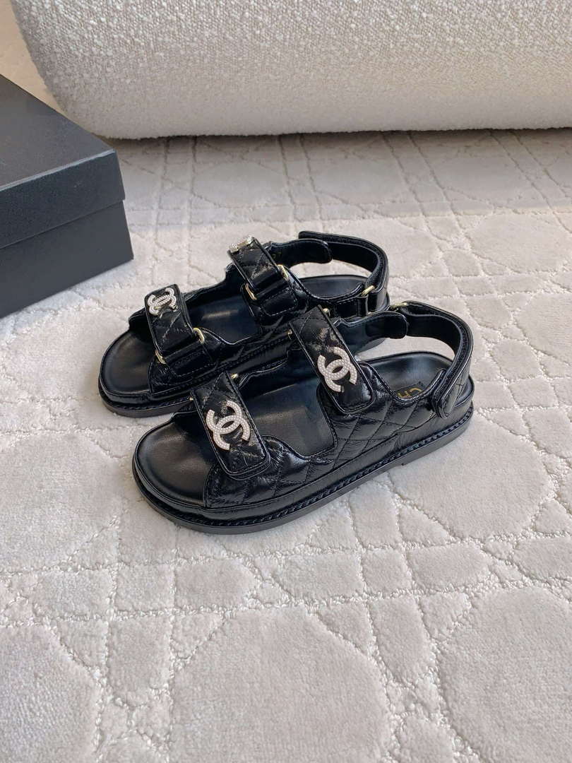 Chanel Women's Velcro Sandals Fashion Shoes C93432 - Sneaker Replica Workshop
