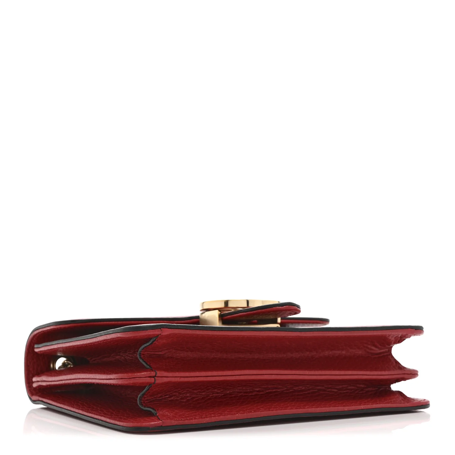 Dollar Calfskin Small Interlocking G Shoulder Bag Red - Top Club