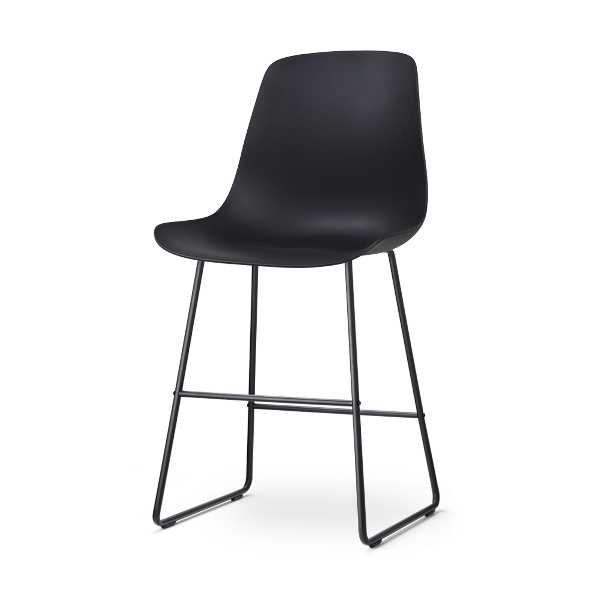 Barkruk Nino-Pip zwart - zwart onderstel - 65 cm