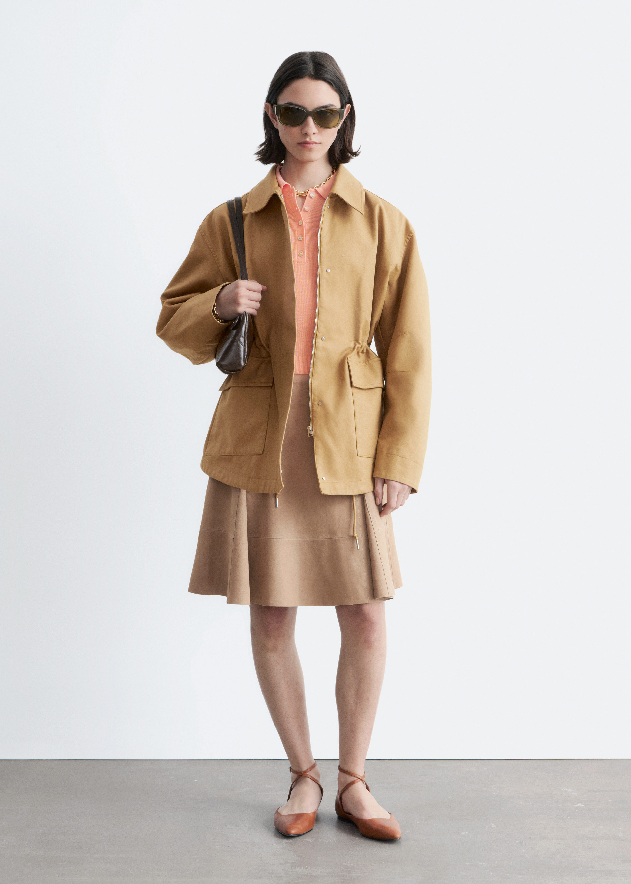 & Other Stories OVERSIZED DRAWSTRING UTILITY JACKET