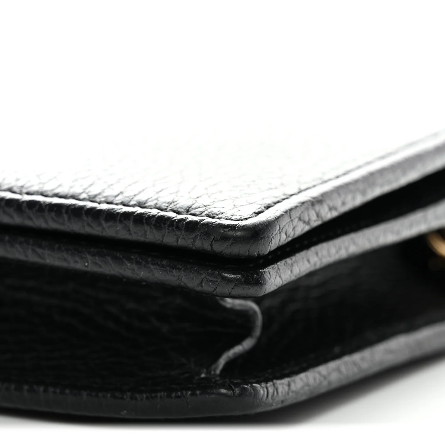 Calfskin Mini GG Marmont Chain Wallet Black - Top Club