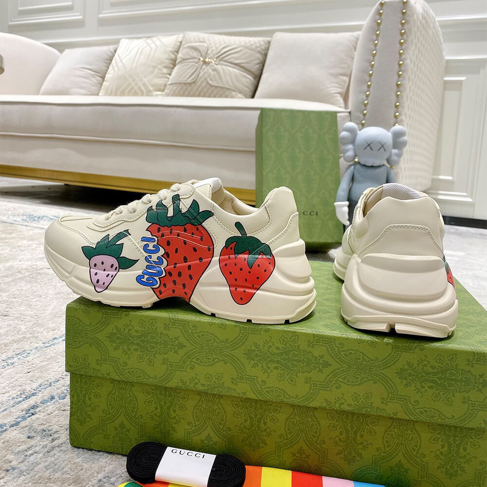 Gucci Strawberries Rhyton Sneaker - Top Club