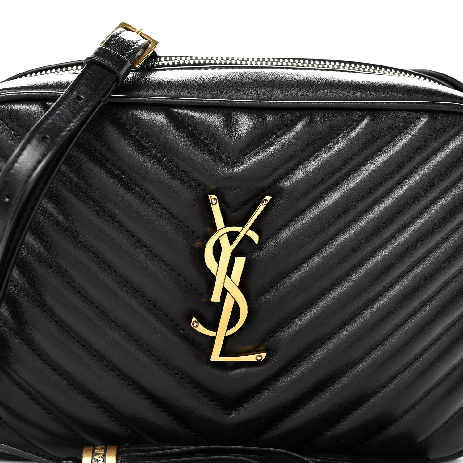 Calfskin Matelasse Monogram Lou Camera Bag Black - Top Club