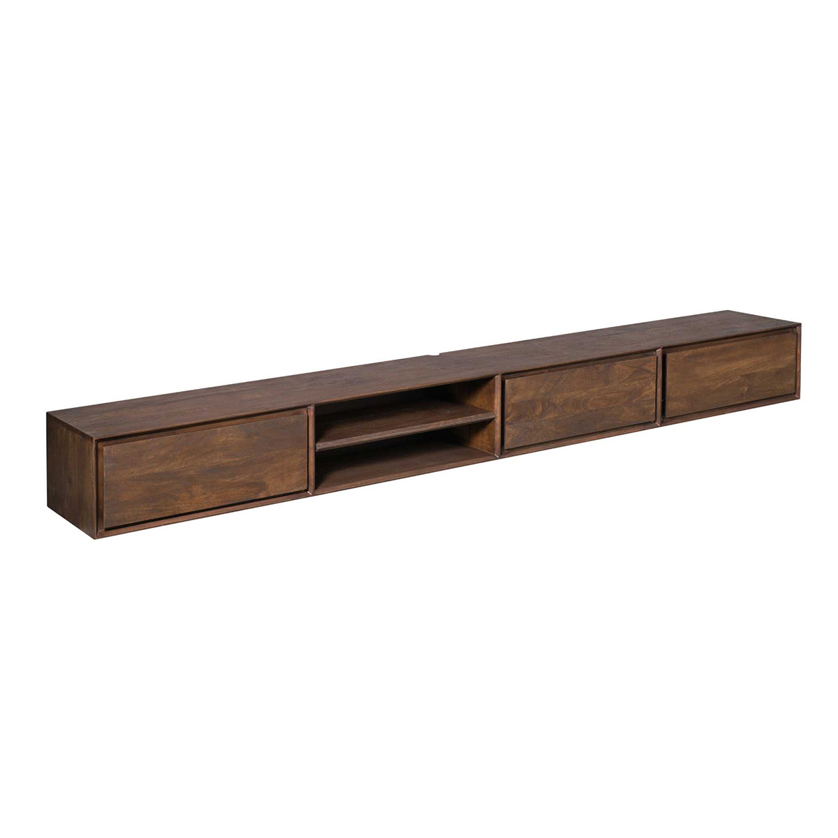 Zwevend Tv-meubel Ambi bruin 280 cm