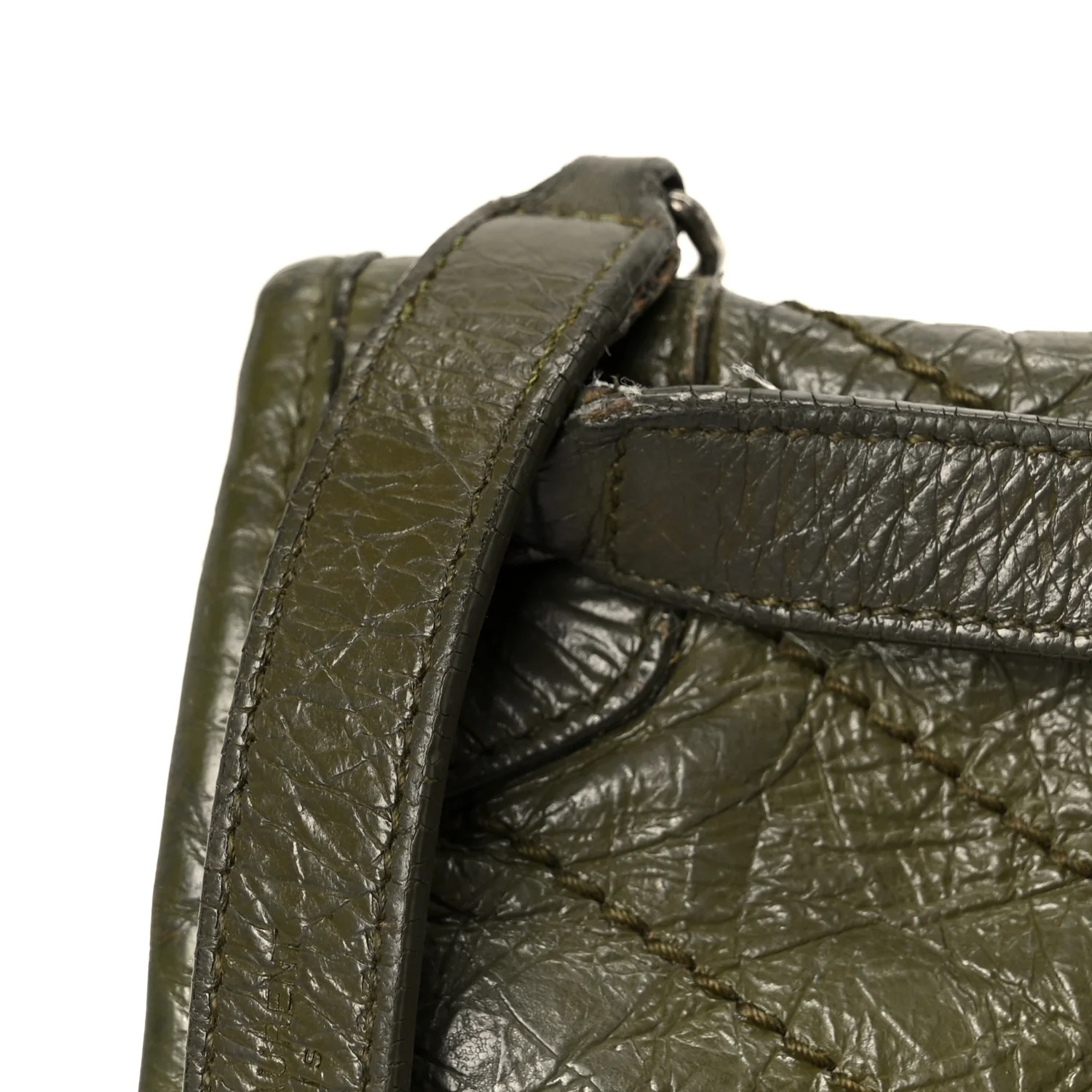 Crinkled Lambskin Matelasse Monogram Baby Niki Chain Satchel Seawood - Top Club