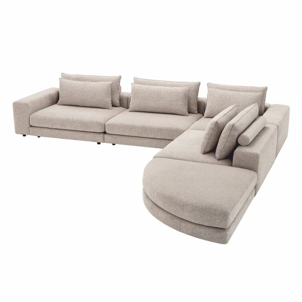 Luxury corner sofa Greige / Black 388 x 360 cm - Modular living room sofa - Luxury furniture