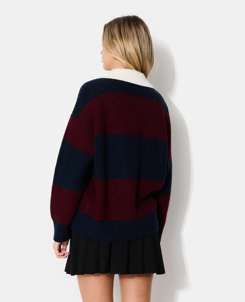 Pimkie Gilet rayé avec col contrasté