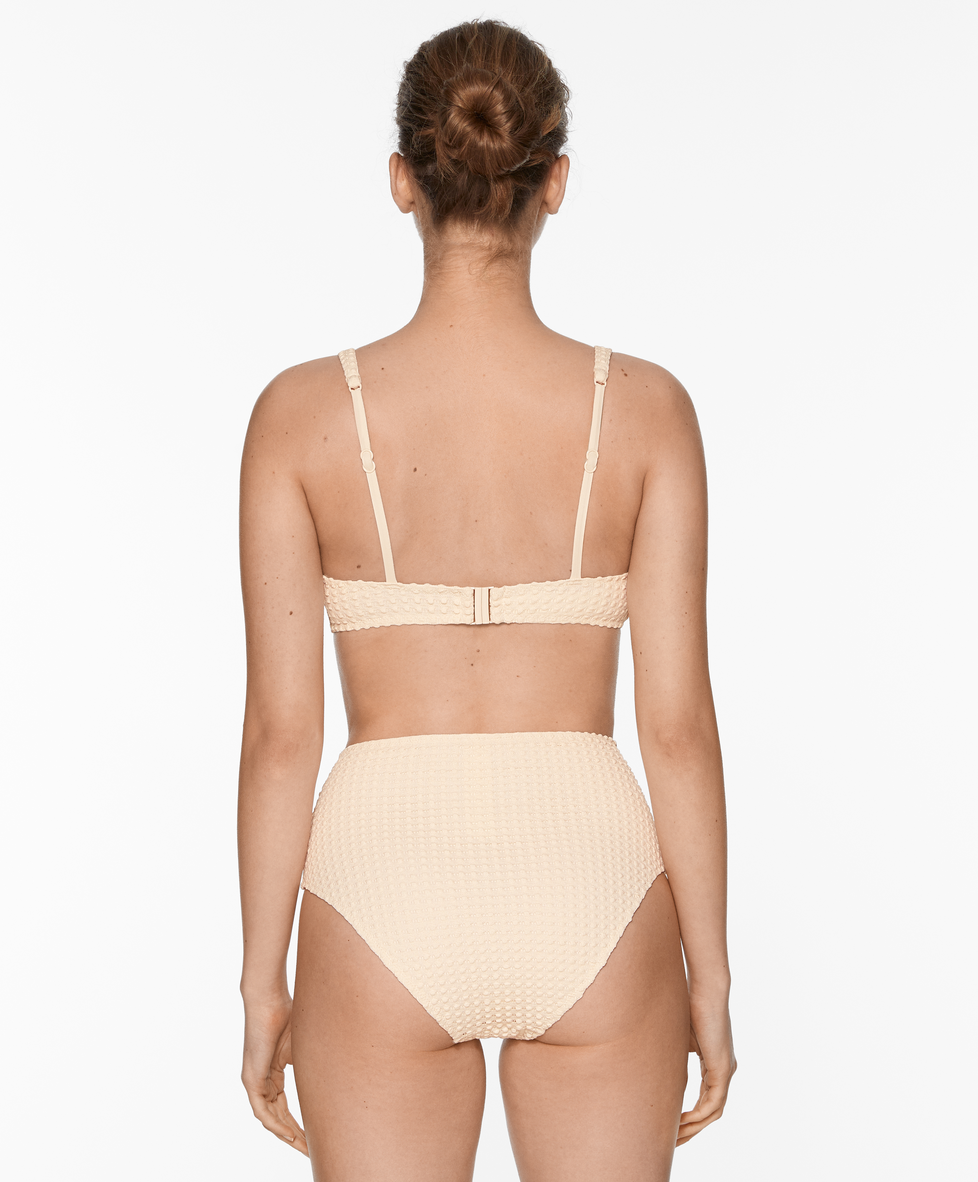 OYSHO Bubble textured high-waisted bikini briefs