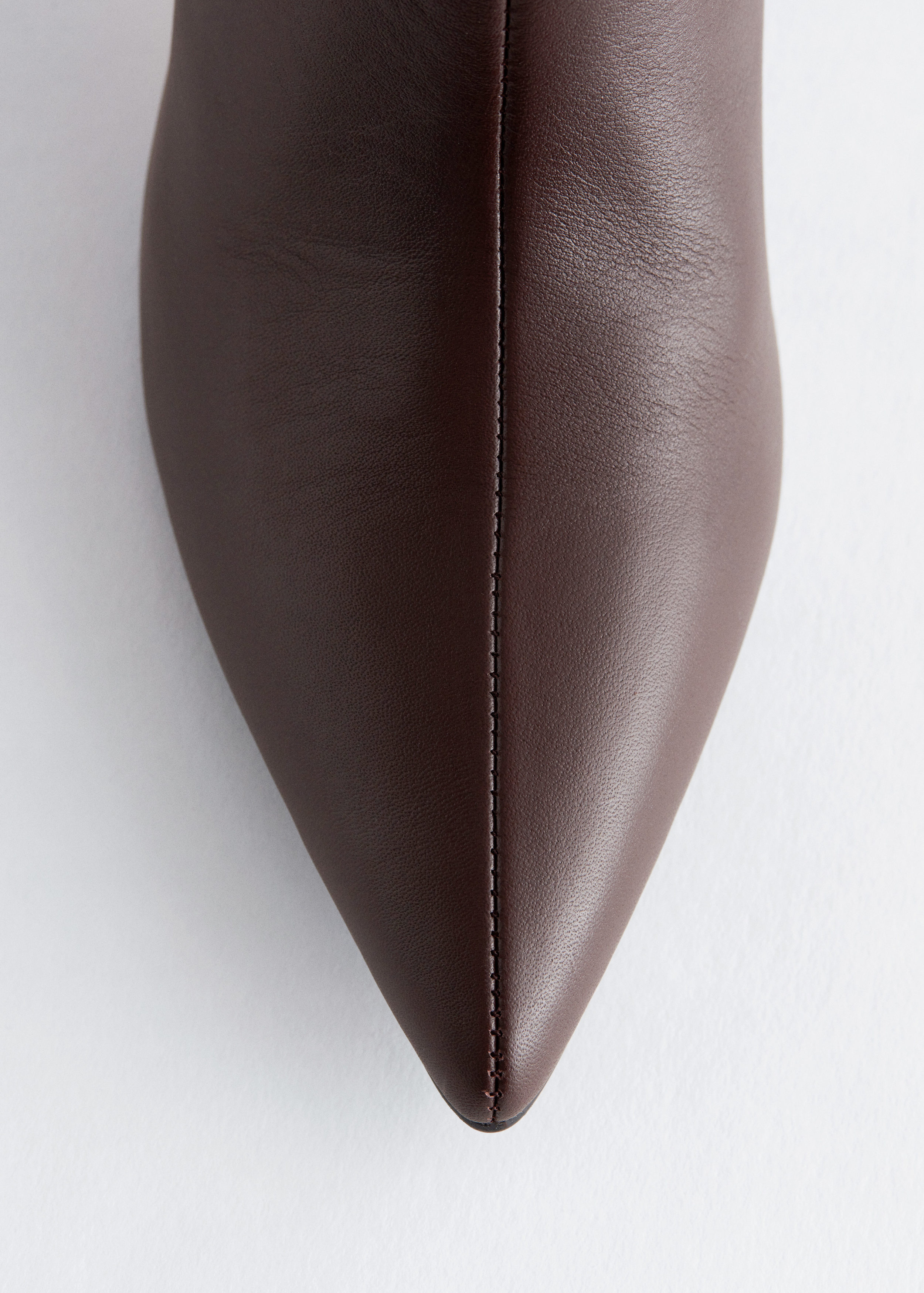 & Other Stories KITTEN HEEL LEATHER KNEE BOOTS