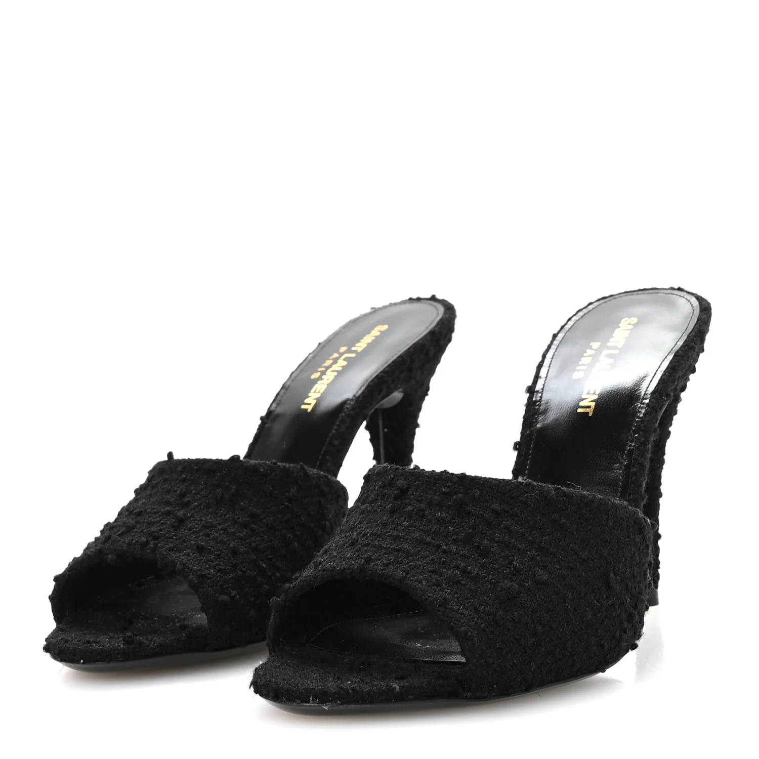 Boucle Tweed La 16 95 Mule Sandals 37 Black - Top Club