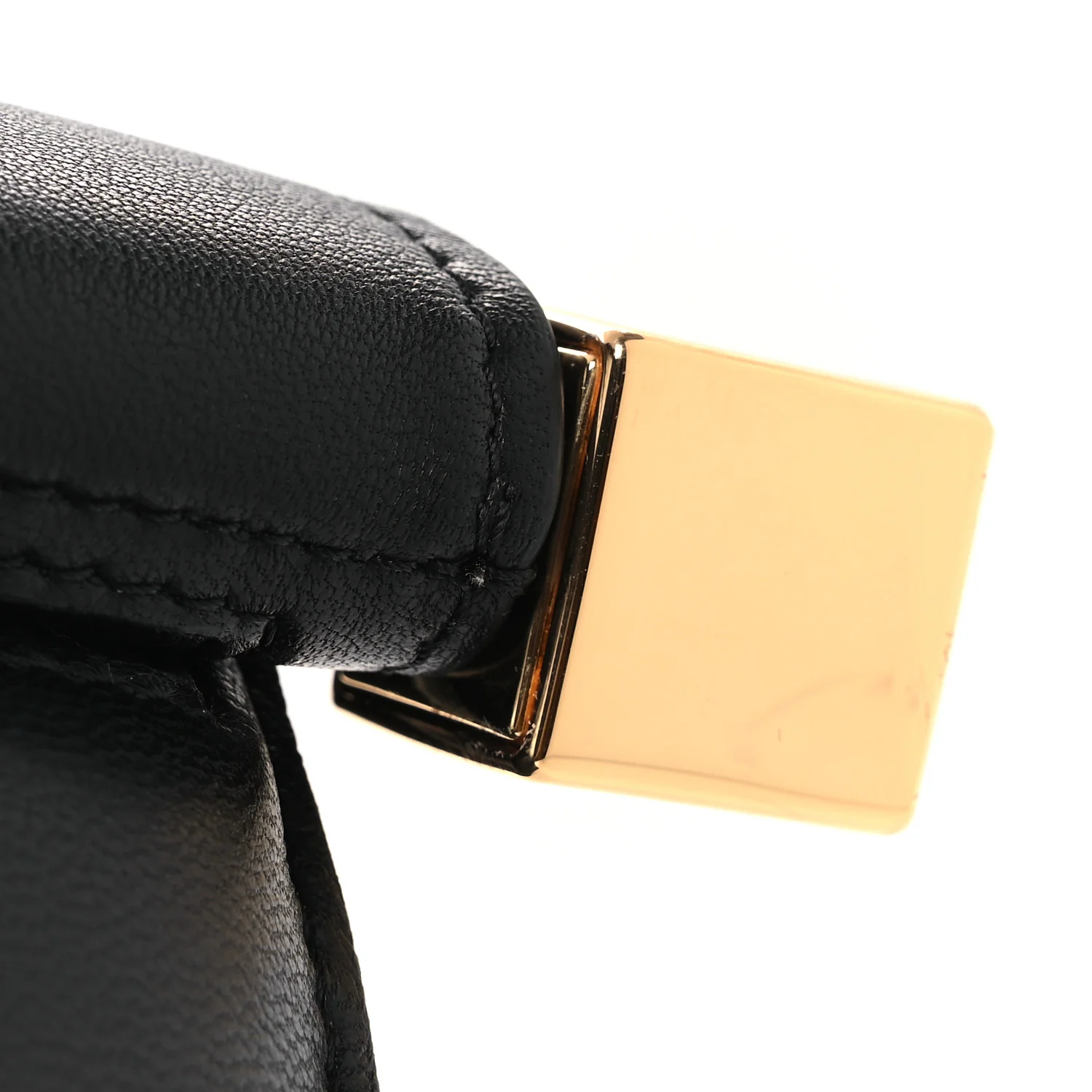 Smooth Calfskin La Pochette Rond Carre Black - Top Club